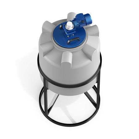 Емкость K 200 литров с лопастной мешалкой вид сверху фото 5