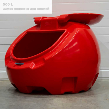 Ящик для песка с замком 500 литров PREMIUM с открытой крышкой вид сбоку живое фото