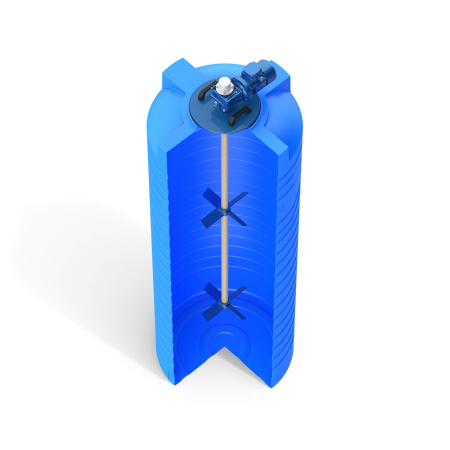 Емкость N 1000 литров с лопастной мешалкой фото 2 в разрез