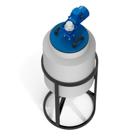 Емкость K 100 литров с лопастной мешалкой вид сверху фото 2