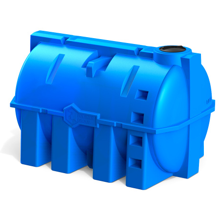 Горизонтальная емкость G 10000 литров цвет синий фото вид спереди 2