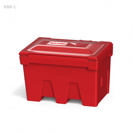 Ящик для песка 500 литров с дозатором вид сзади