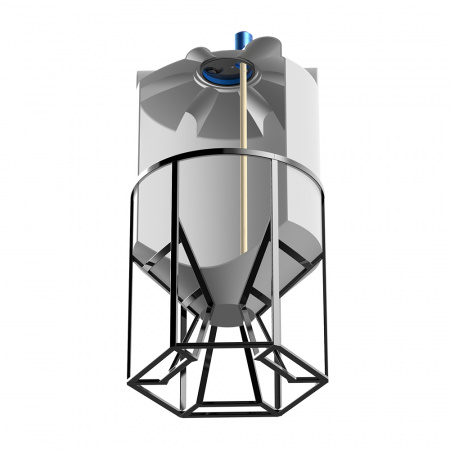 Емкость K 1000 литров с пропеллерной мешалкой в разрезе фото 4