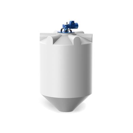 Емкость K 1000 литров с лопастной мешалкой без обрешетки - фото 1