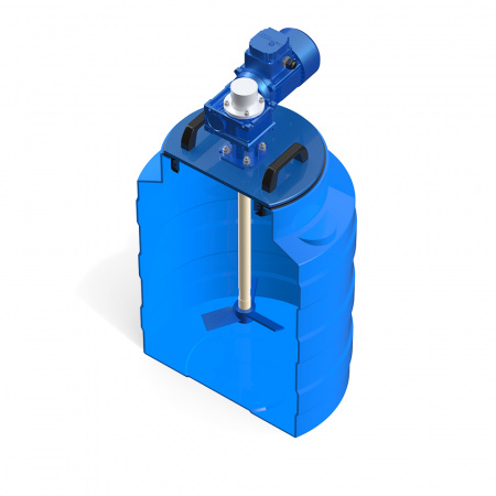 Емкость V 100 литров с лопастной мешалкой вид сверху в разрезе - фото 3