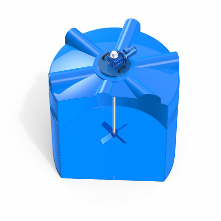 Емкость V 5000 литров с лопастной мешалкой  в разрезе фото 2