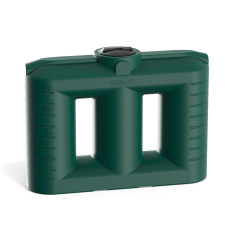 Бак SN 1500 литров цвет зелёный вид сбоку