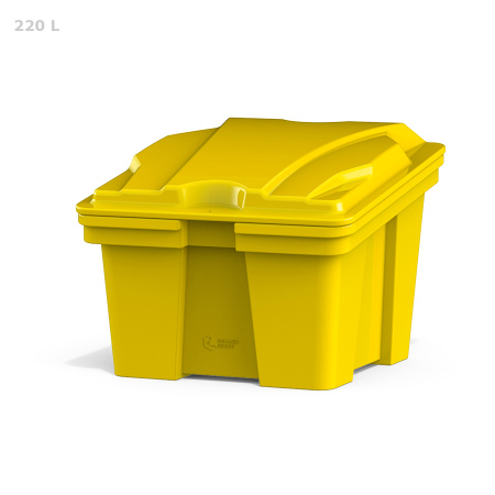 Ящик для для соли, реагентов 220 литров желтый