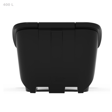 Ящик для ветоши 400 литров черный PREMIUM фото ящик сзади закрытый