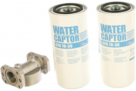 Водопоглощающий фильтр 70 л/мин:  2 катриджа, крепление для фильтра 1  Водопоглощающий фильтр 70 л/мин:  2 катриджа, крепление для фильтра 1