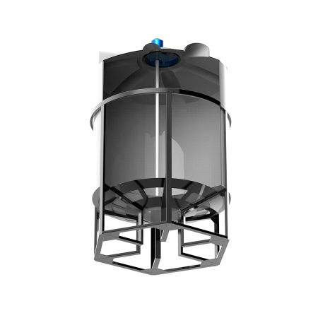 Емкость K 3000 литров с турбинной мешалкой Микс DSL фото снизу в разрез