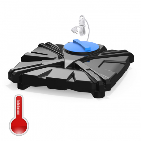 Бак душевой «РОСА» 110 литров с подогревом с синей крышкой- фото 2