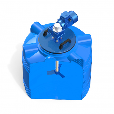 Емкость V 200 литров с лопастной мешалкой вид сверху в разрезе - фото 3