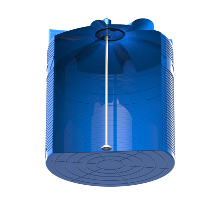 Емкость V 5000 литров с турбинной мешалкой фото 6 в разрез