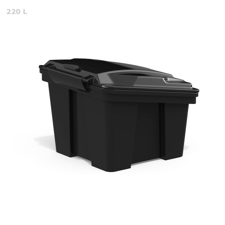 Ящик для для ветоши 220 литров вид сзади