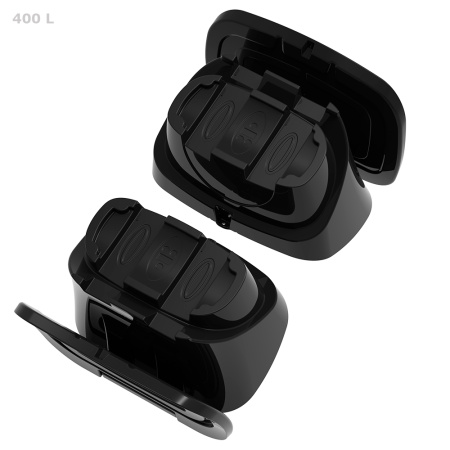 Ящик для ветоши 400 литров черный PREMIUM фото 2 ящика вверх дном