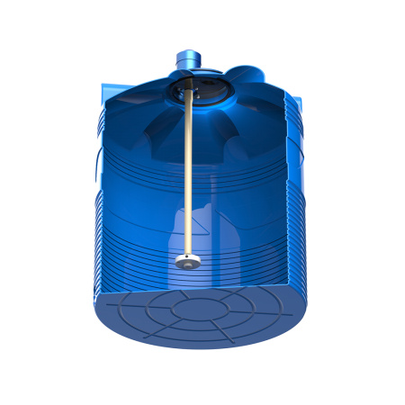 Емкость V 1000 литров с турбинной мешалкой фото 4 в разрез