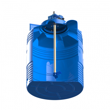Емкость V 300 литров с лопастной мешалкой вид снизу в разрезе - фото 2