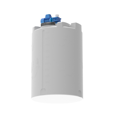 Емкость CDT 500 литров с лопастной мешалкой вид снизу